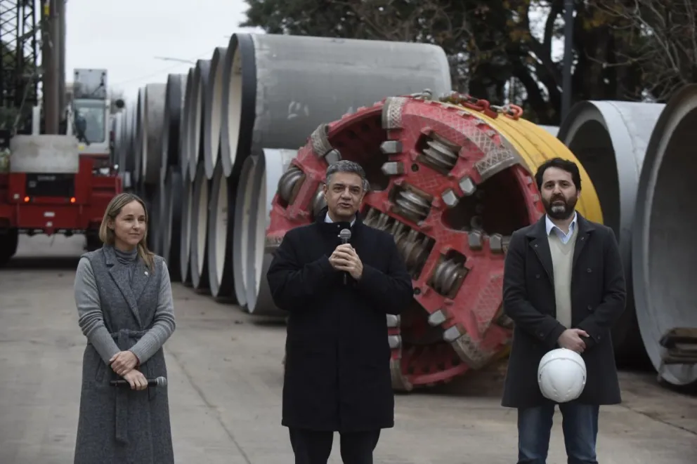 Macri presentó las obras hidráulicas.